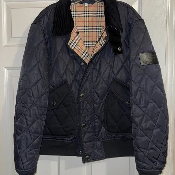 BURBERRY LONDON ジャケット グレー 150A B8555 Reversible Check Jacket in Mauve grey - Men | Burberry® Official